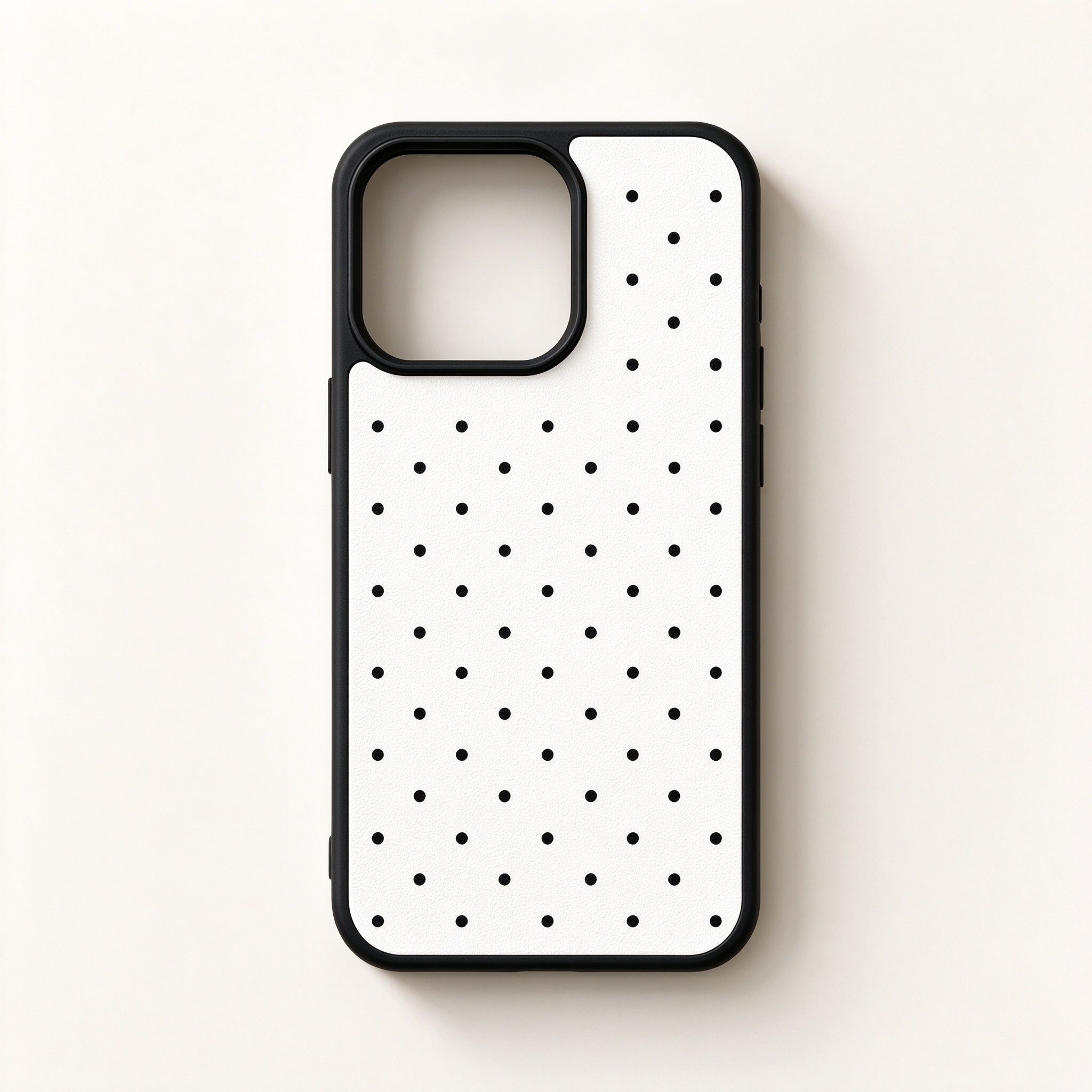 White Background Black Dot Minimal Case